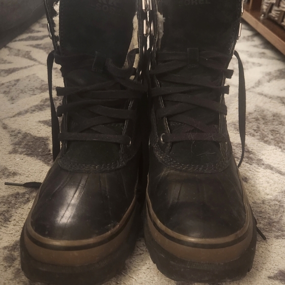 Sorel Caribou Storm Leather Men's Boots Size 8 - Picture 2 of 3